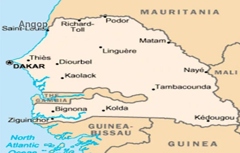 Mapa do Senegal